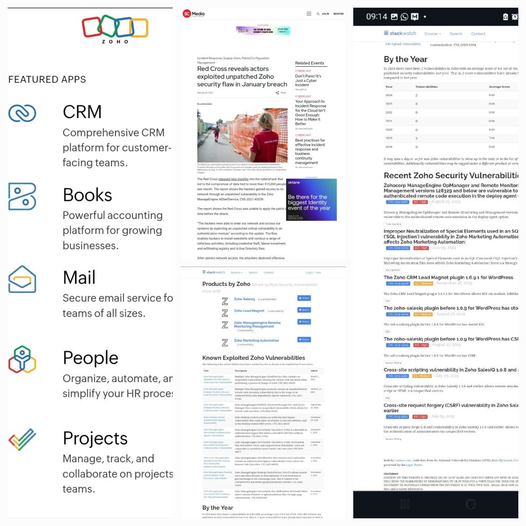 Zoho Product Vulnerabilities: Exploring Legacy Issues and New Security Threats in 2023-2024 @zoho #ZohoOne #ManageEngine #ZohoCRM&nbsp;#ZohoBooks