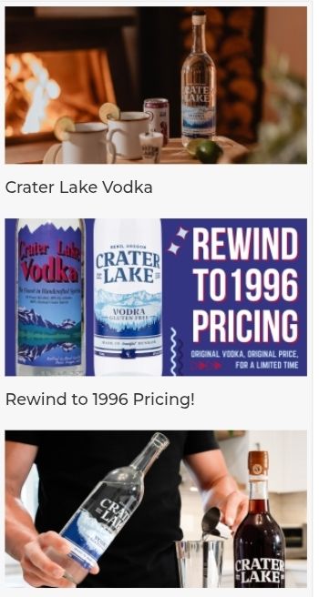 Crater Lake Spirits Brings Back 1996 Vodka Prices: A Celebration of Craft Distilling Roots
